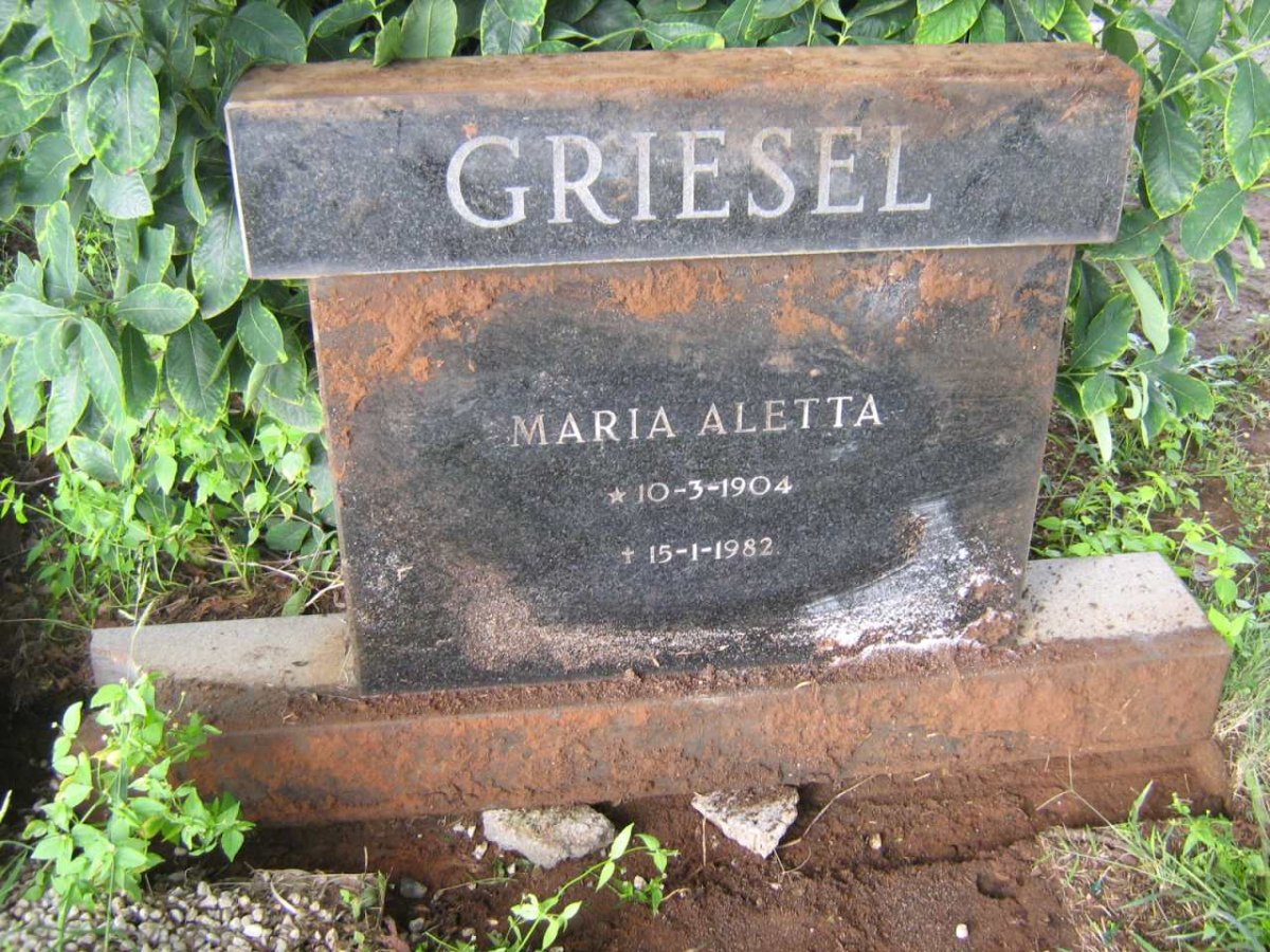 GRIESEL Maria Aletta 1904-1982