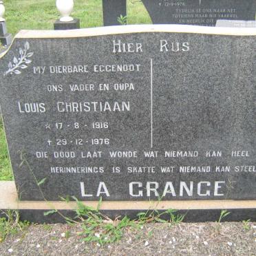 GRANGE Louis Christiaan, la 1916-1976