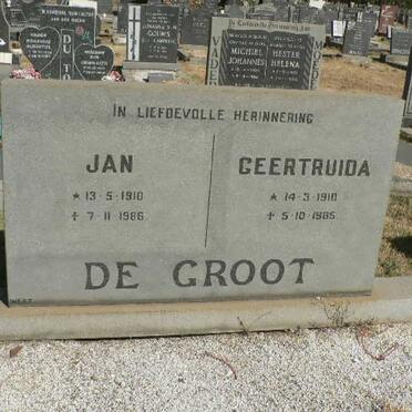 GROOT Jan, de 1910-1986 &amp; Geertruida 1910-1985