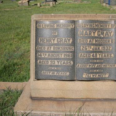 GRAY Henry -1961 &amp; Mary -1932