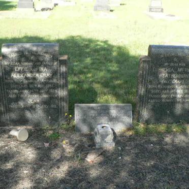 GRAY Alexander -1924 :: GRAY Jean -1911 :: MUIR Rebecca Harrison -1970 :: WEATHERBURN Euphemia McVigar nee GRAY 1910-1942