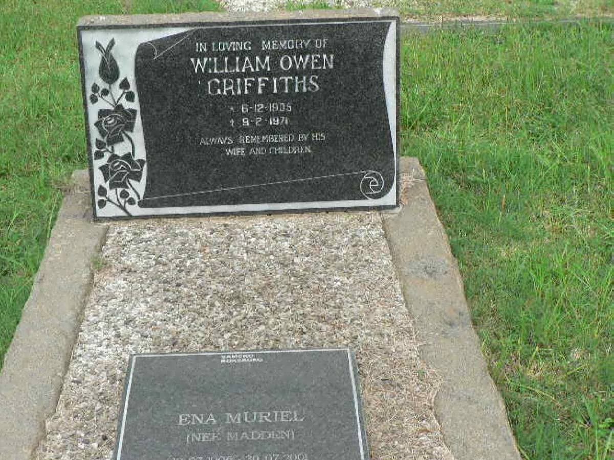 GRIFFITHS William Owen 1905-1971 &amp; Ena Muriel MADDEN 1906-2001