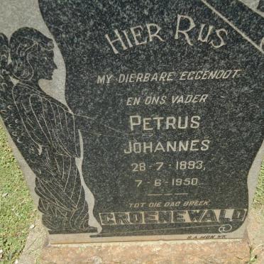 GROENEWALD Petrus Johannes 1893-1950