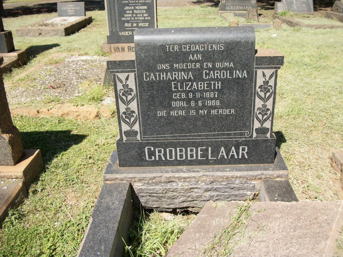 GROBBELAAR Johannes Frederick 1919-1990 &amp; Catharina Carolina Elizabeth 1887-1968