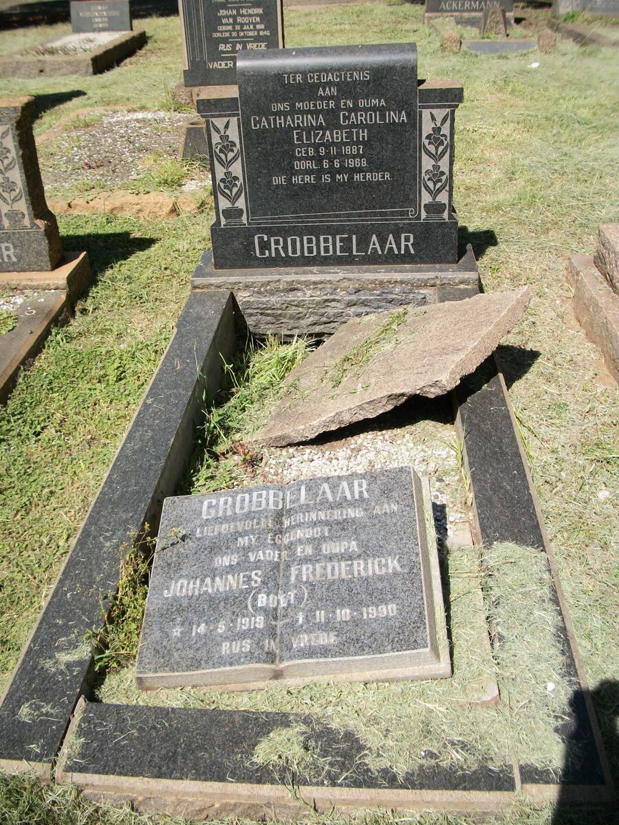 GROBBELAAR Johannes Frederick 1919-1990 &amp; Catharina Carolina Elizabeth 1887-1968