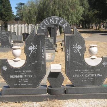 GUNTER Hendrik Petrus 1915-1996 &amp; Levina Catherina 1921-1985
