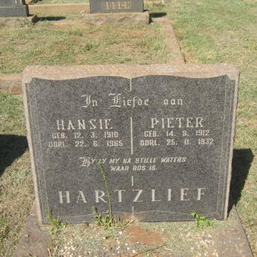 HARTZLIEF Hansie 1910-1965 :: HARTZLIEF Pieter 1912-1932