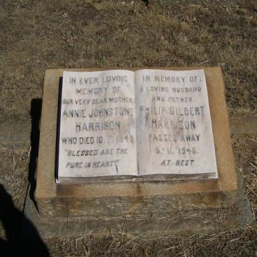 HARRISON Philip Gilbert -1946 &amp; Annie Johnstone -1949