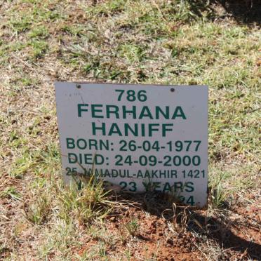HANIFF Ferhana 1977-2000