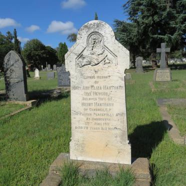 HARTMAN Mary Ann Eliza nee HEWSON -192?