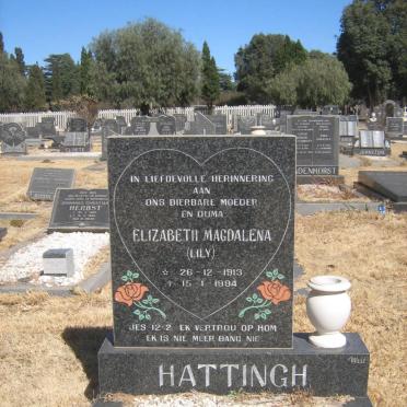 HATTINGH Elizabeth Magdalena 1913-1994