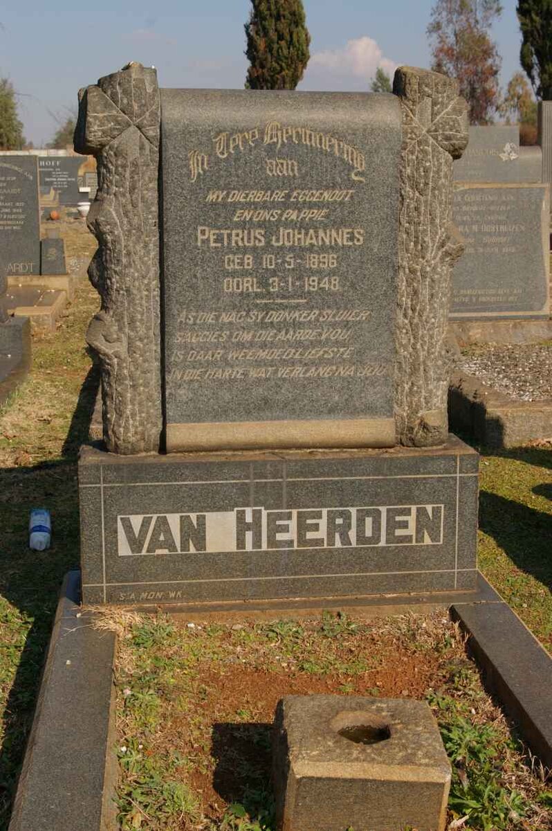 HEERDEN Petrus Johannes, van 1896-1948