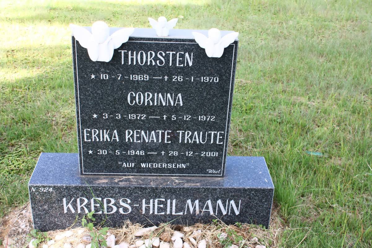 HEILMANN Thorsten, Krebs 1969-1970 :: KREBS-HEILMANN Corinna 1972-1972 :: TRAUTE Erika Renate 1946-2001