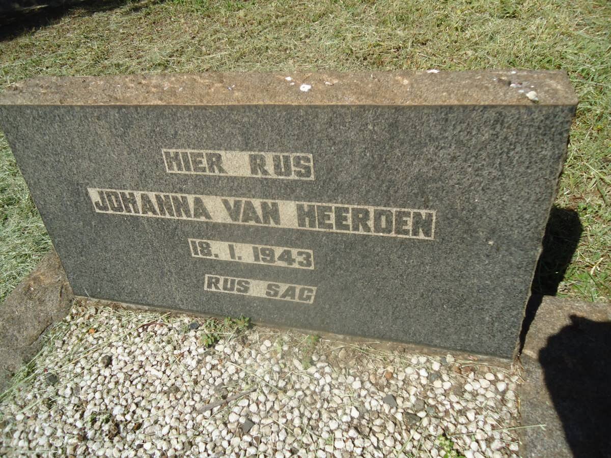 HEERDEN Johanna, van -1943