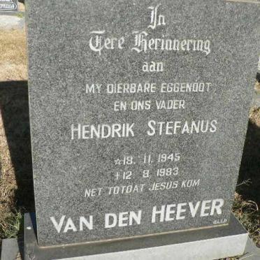HEEVER Hendrik Stefanus, van den 1945-1983