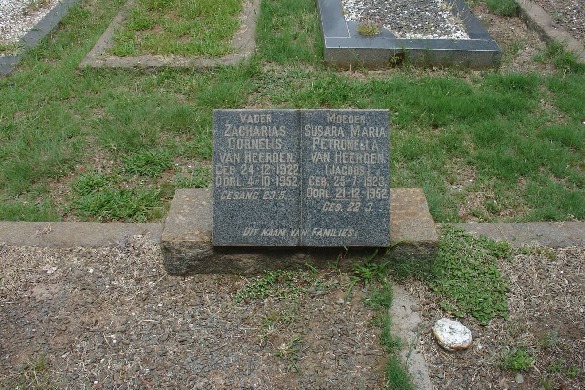 HEERDEN Zacharias Cornelis, van 1922-1952 &amp; Susara Maria Petronella JACOBS 1923-1952