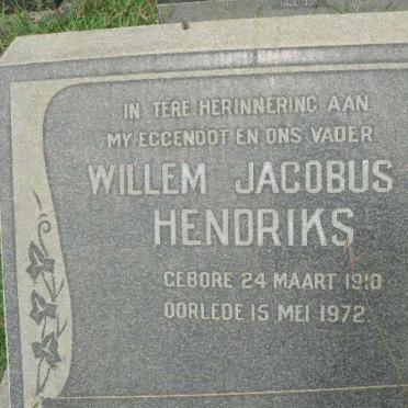 HENDRIKS Willem Jacobus 1910-1972