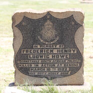 HOWE Frederick Henry Ludwig -1922