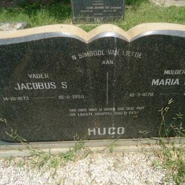 HUGO Jacobus S. 1873-1955 &amp; Maria M. 1878-1958
