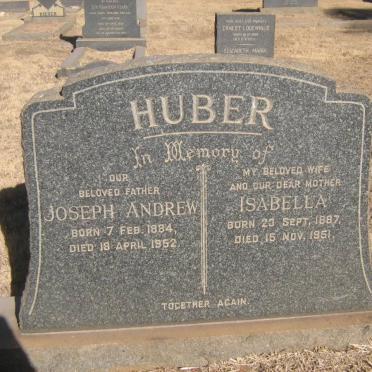 HUBER Joseph Andrew 1884-1952 &amp; Isabella 1887-1951