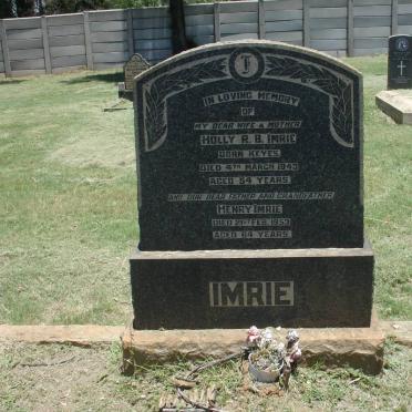 IMRIE Henry -1953 &amp; Holly R.B. nee KEYES -1943