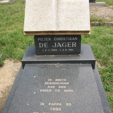 JAGER Pieter Christiaan, de 1900-1981