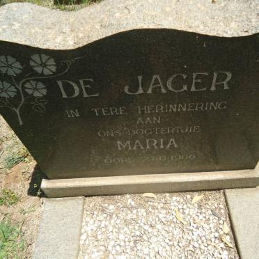JAGER Maria, de -1966