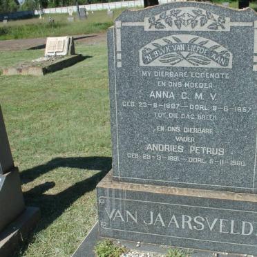 JAARSVELDT Andries Petrus 1881-1960 &amp; Anna C.M.V. 1887-1967
