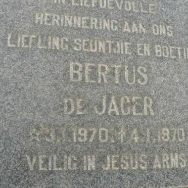 JAGER Bertus, de 1970-1970