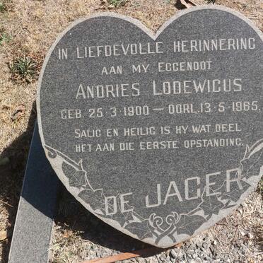 JAGER Andries Lodewicus, de 1900-1965