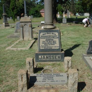 JANSEN Gideon Schalk Willem 1877-1926 &amp; Aletta Catharina Sophia KOTZE 1880-1953