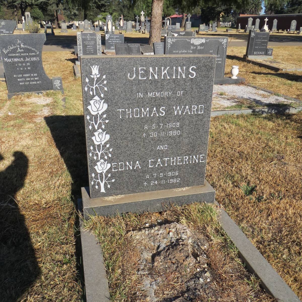 JENKINS Thomas Ward 1908-1980 &amp; Edna Catherine 1906-1982