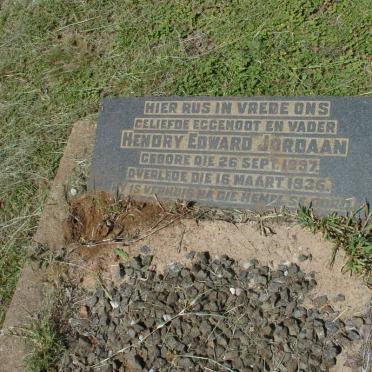 JORDAAN Hendry Edward 1897-1935