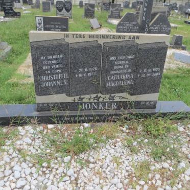 JONKER Christoffel Johannes 1926-1973 &amp; Catharina Magdalena 1929-2003