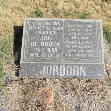 JORDAAN Jan De Bruyn 1958-1992