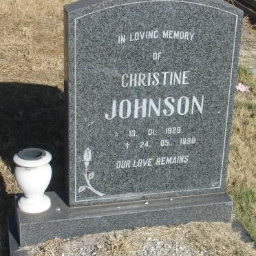 JOHNSON Christine 1929-1990