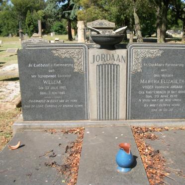 JORDAAN Willem 1885-1948 &amp; Martha Elizabeth VISSER voorheen JORDAAN nee RAUTENBACH 1894-1978