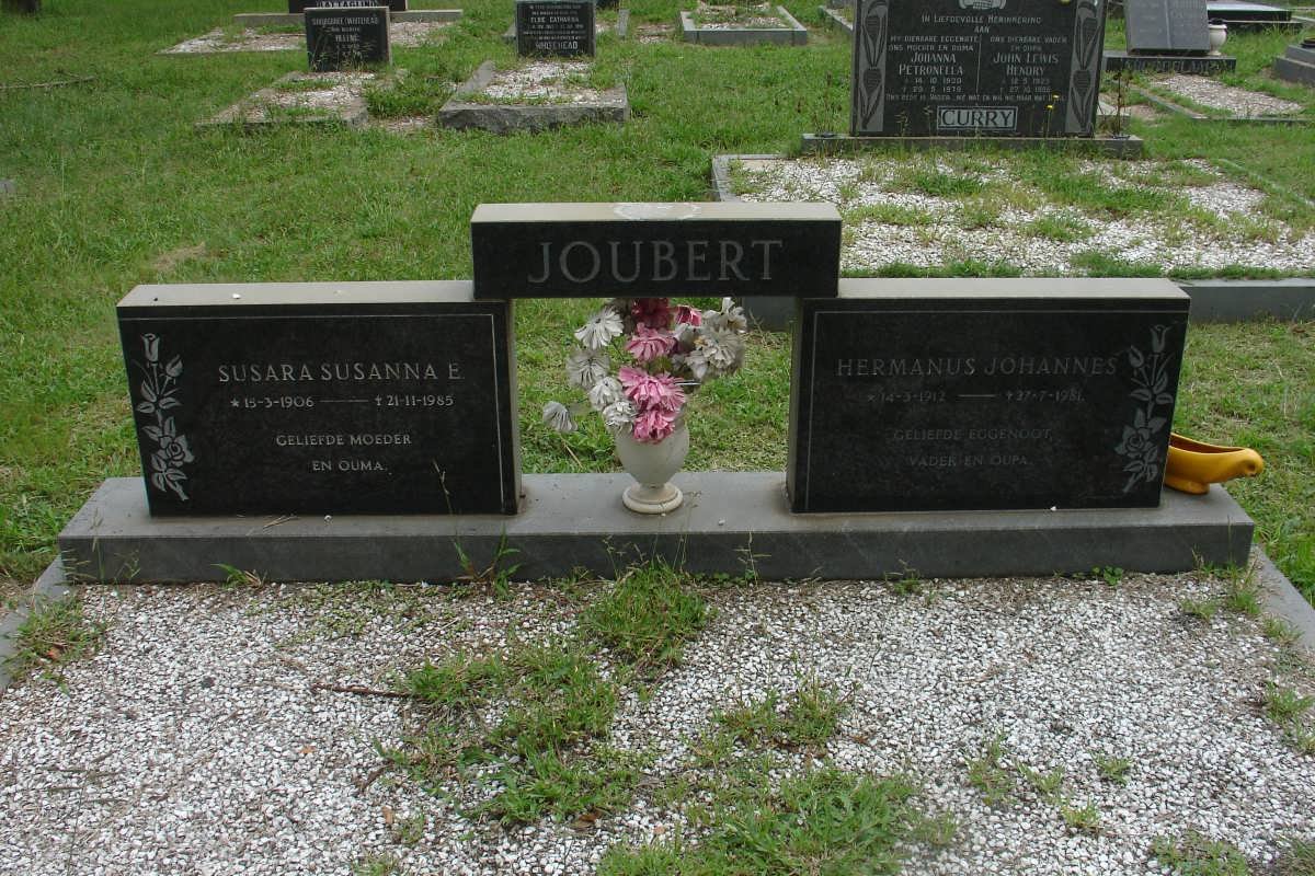 JOUBERT Hermanus Johannes 1912-1981 &amp; Susara Susanna E. 1906-1985