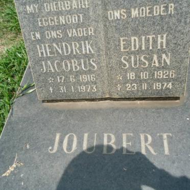 JOUBERT Hendrik Jacobus 1916-1973 &amp; Edith Susan 1926-1974