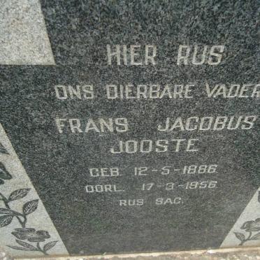 JOOSTE Frans Jacobus 1886-1956