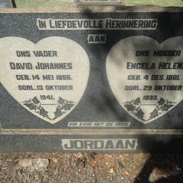 JORDAAN David Johannes 1855-1941 &amp; Engela Helena 1861-1933