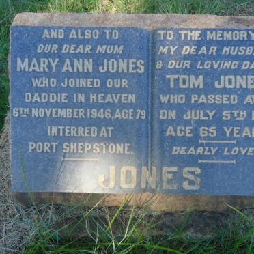 JONES Tom -1931 &amp; Mary Ann -1946