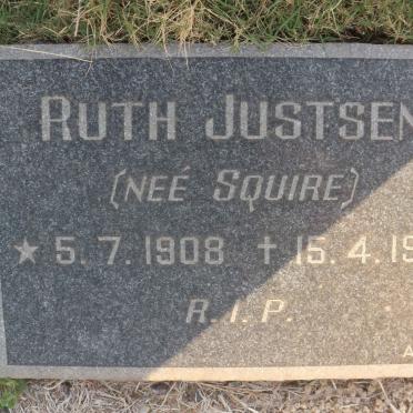 JUSTSEN Ruth nee SQUIRE 1908-1971