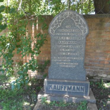 KAUFMANN Charles Theodore -1920