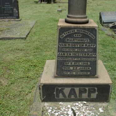 KAPP Marthinus van Rooyen  -1916