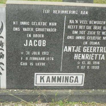 KAMMINGA Jacob 1913-1976 &amp; Antje Geertruida Henrietta 1914-1999