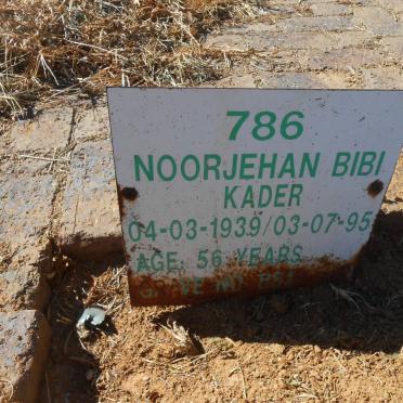 KADER Noorjehan Bibi 1939-1995