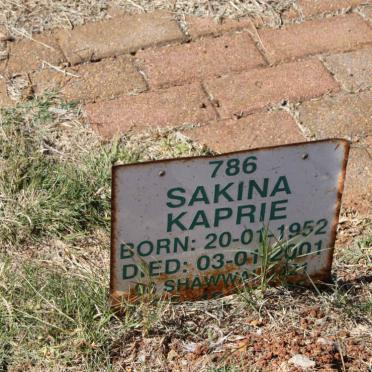 KAPRIE Sakina 1952-2001