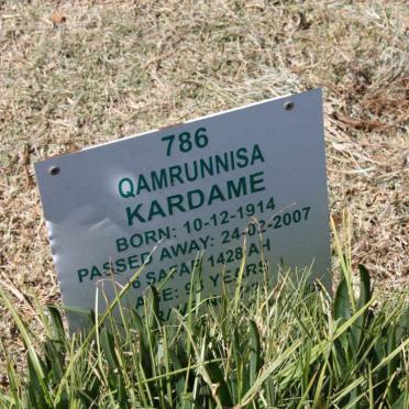 KARDAME Qamrunnisa 1914-2007