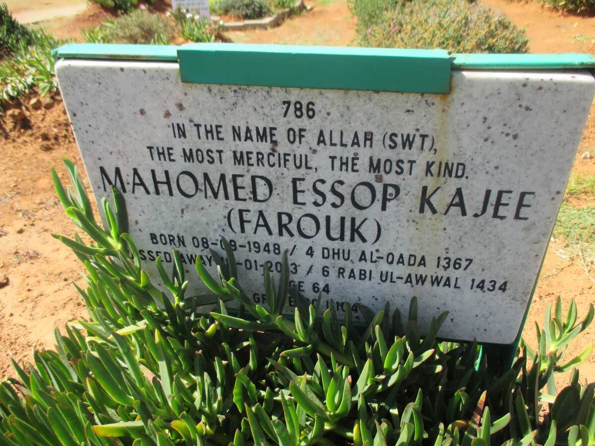 KAJEE Mahomed Essop 1948-2013